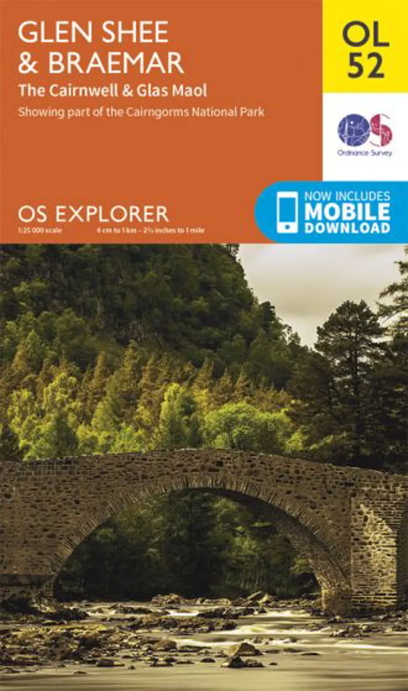 OS Explorer Map 52 - Glen Shee and Braemar